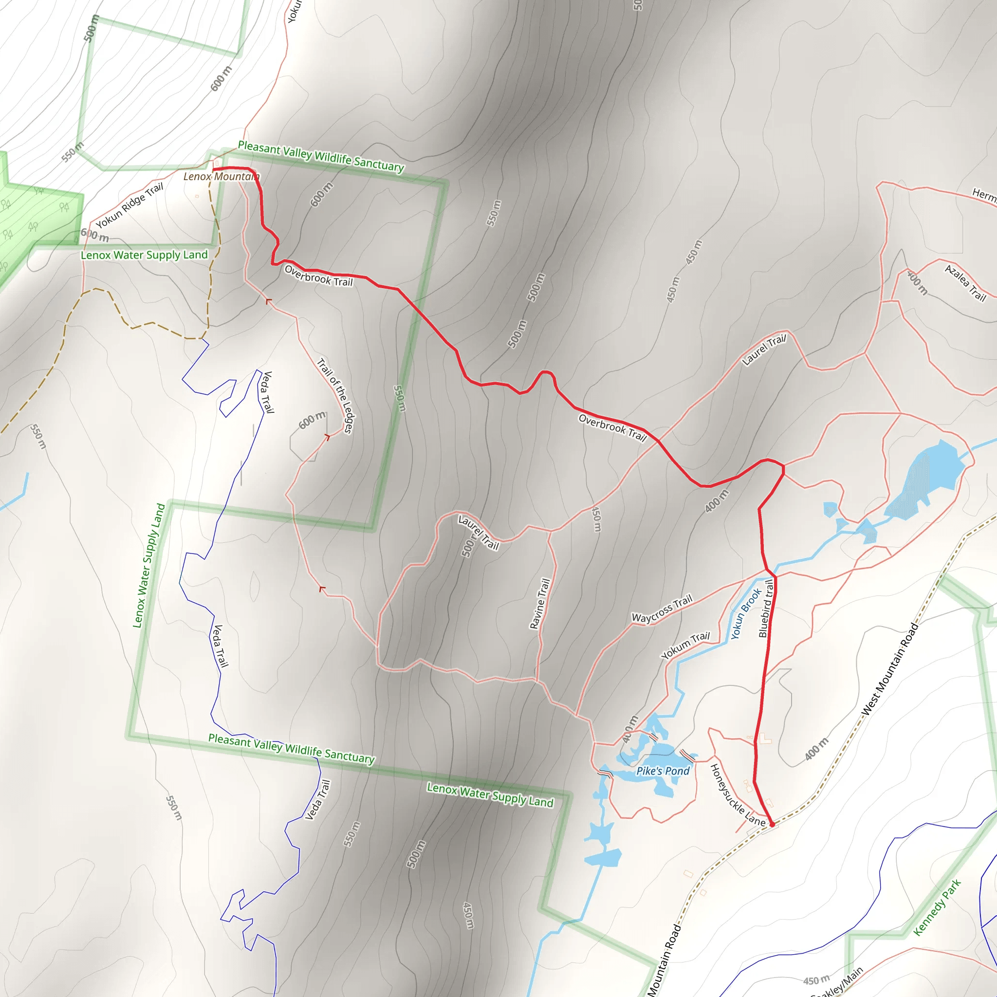 Pike's Pond - Overlook trail mobile static map
