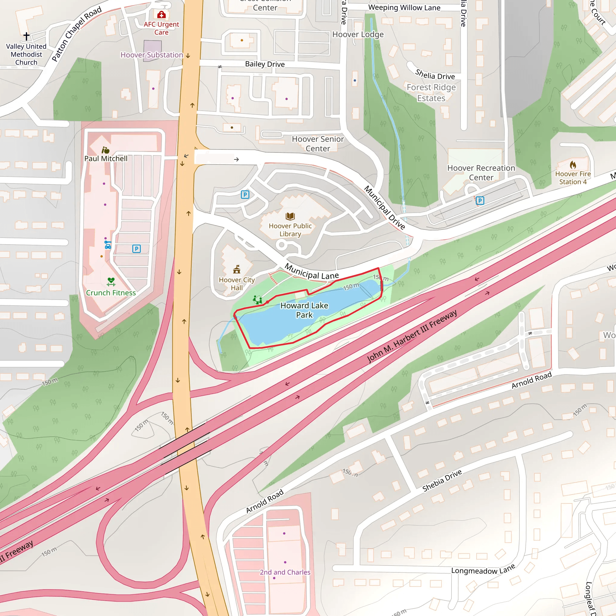 Howard Lake Loop mobile static map