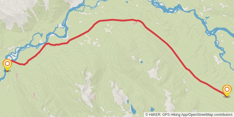 Great Divide Trail stage 66 Map