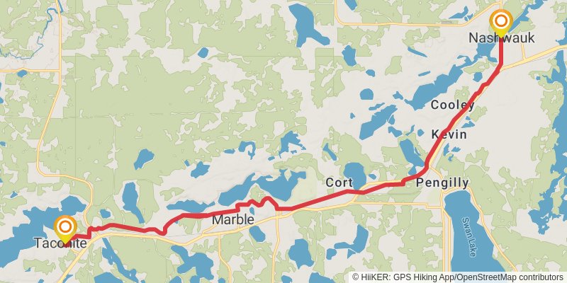 Mesabi Trail stage 5 Map