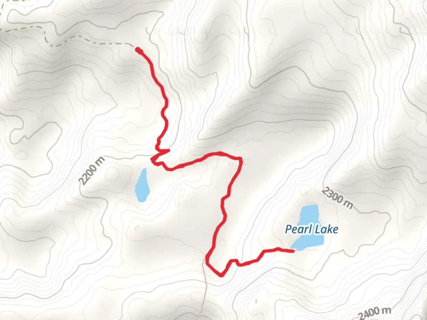 An image depicting the trail Pearl Lake via Crestline Trail and its surrounding area.