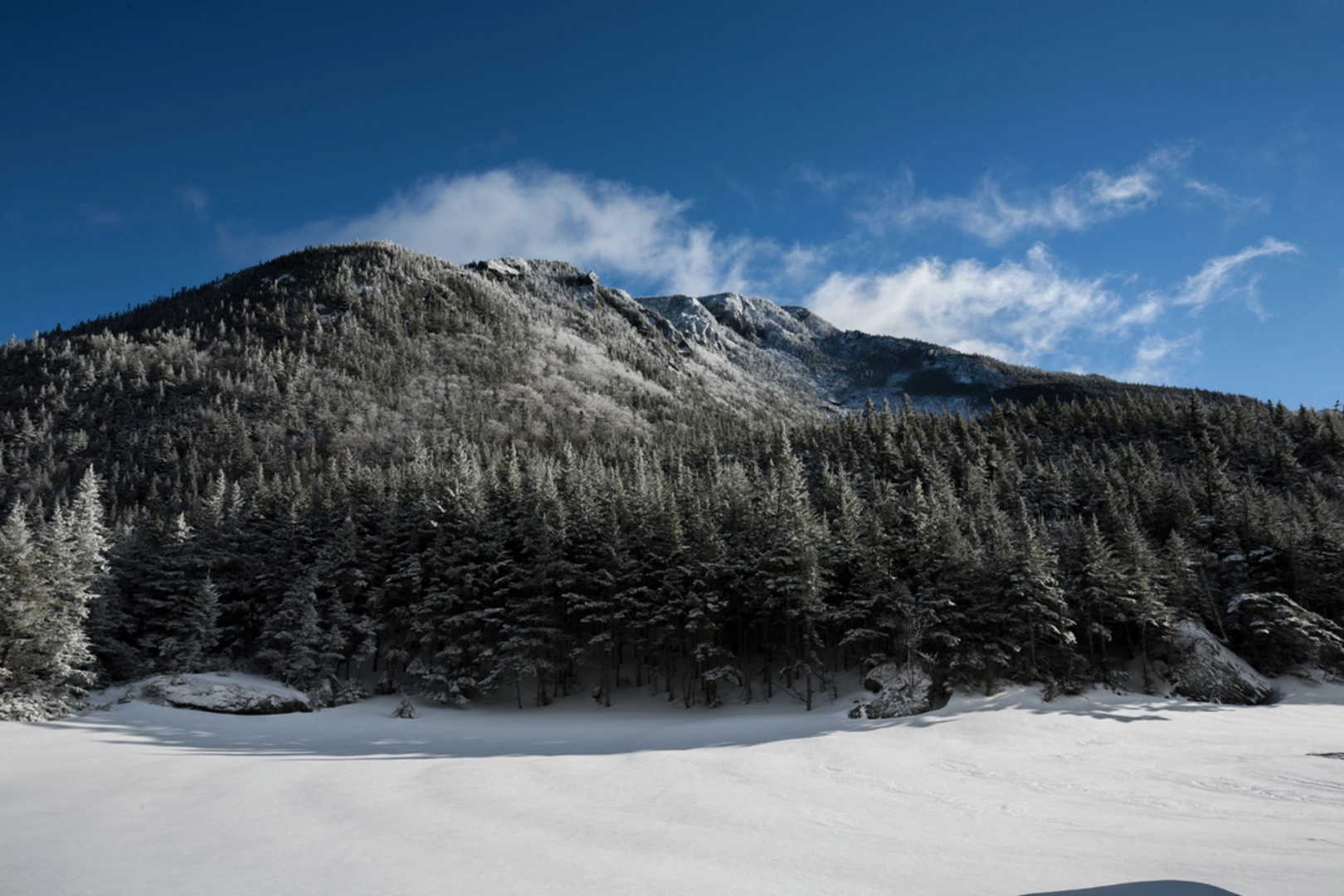 An image depicting the trail Carter Dome Loop via Nineteen Mile Brook Trail and its surrounding area.