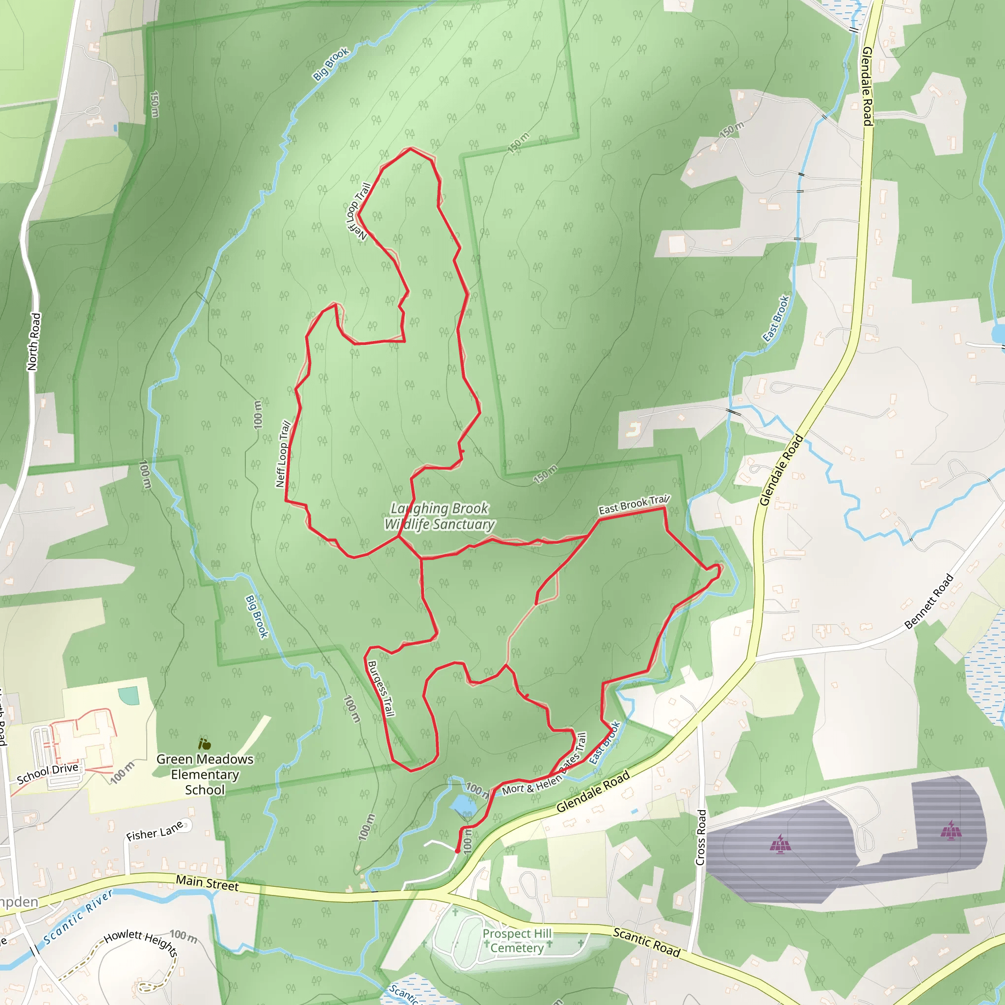 East Brook Trail Loop mobile static map