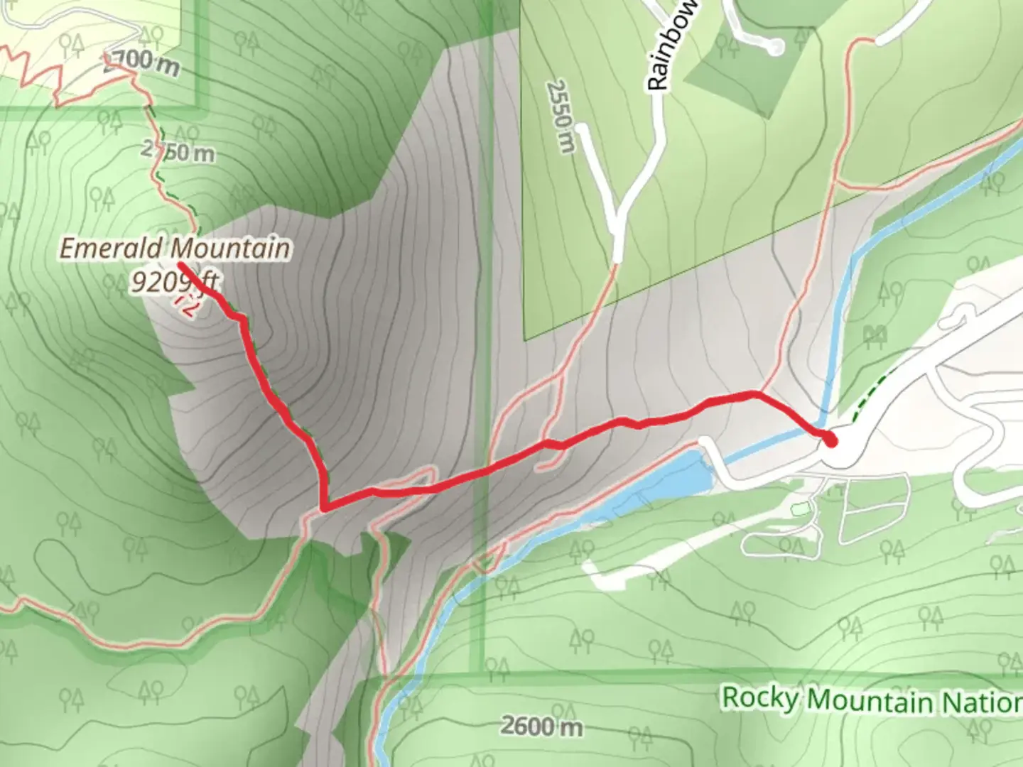 An image depicting the trail Emerald Mountain and its surrounding area.