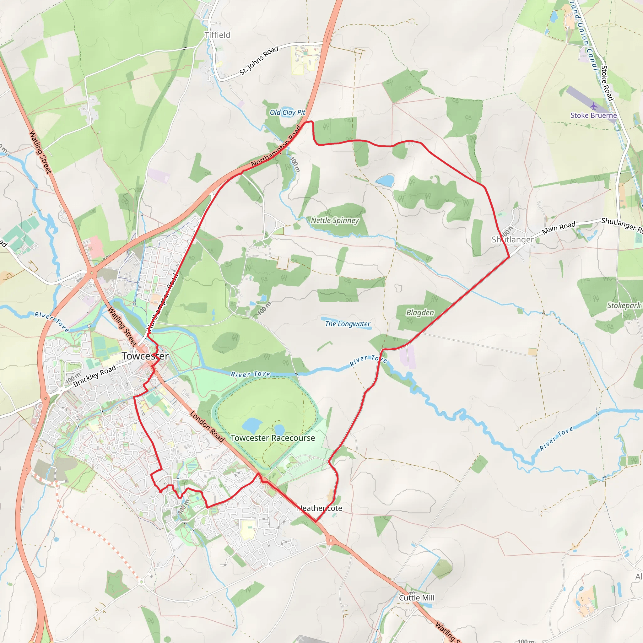 Catchgate Plantation and Blagden Loop mobile static map