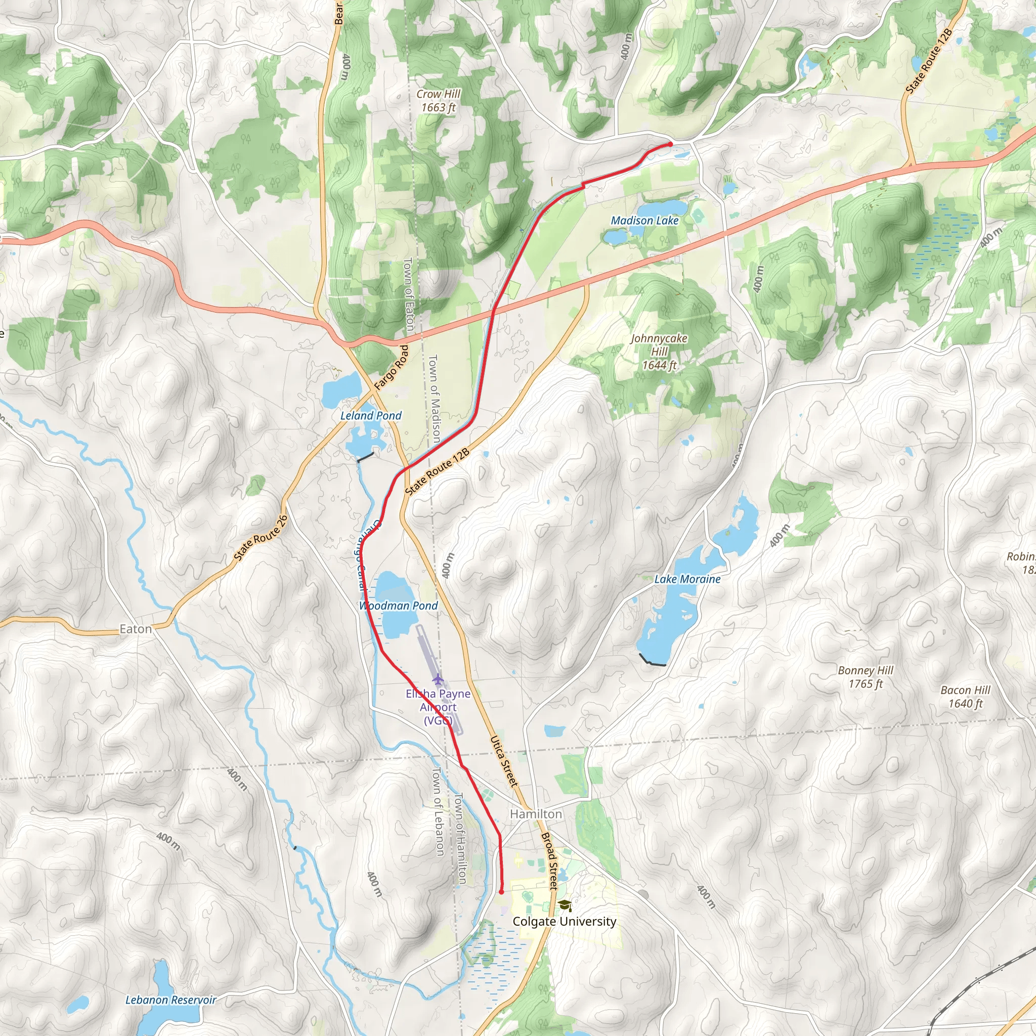 Colgate Community Garden to Solsville mobile static map