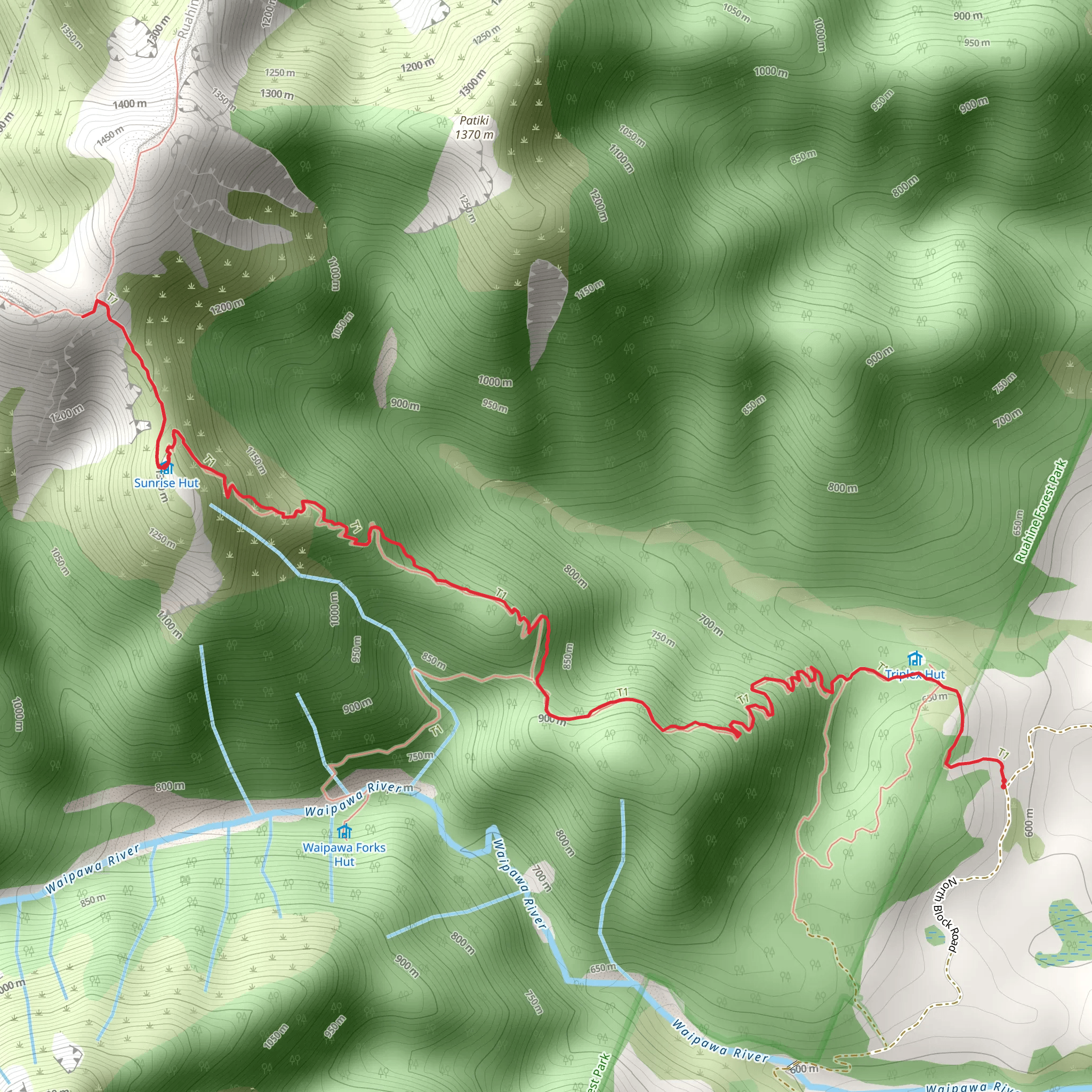 Sunrise Track mobile static map