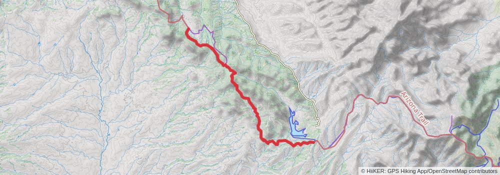 Arizona Trail stage 3 Map