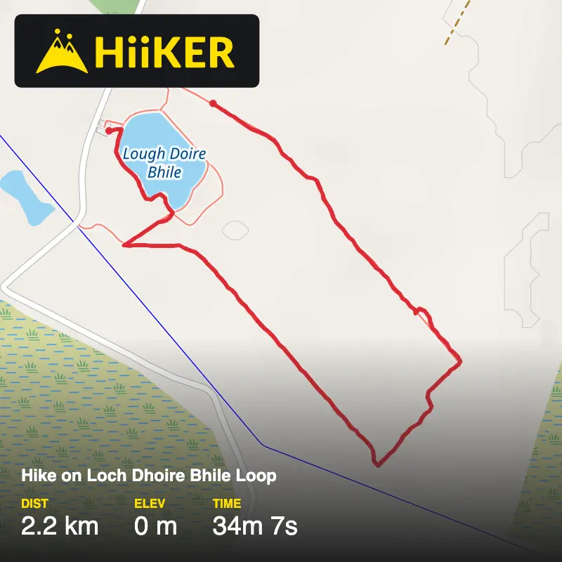 A map preview of the recording Hike on Loch Dhoire Bhile Loop.