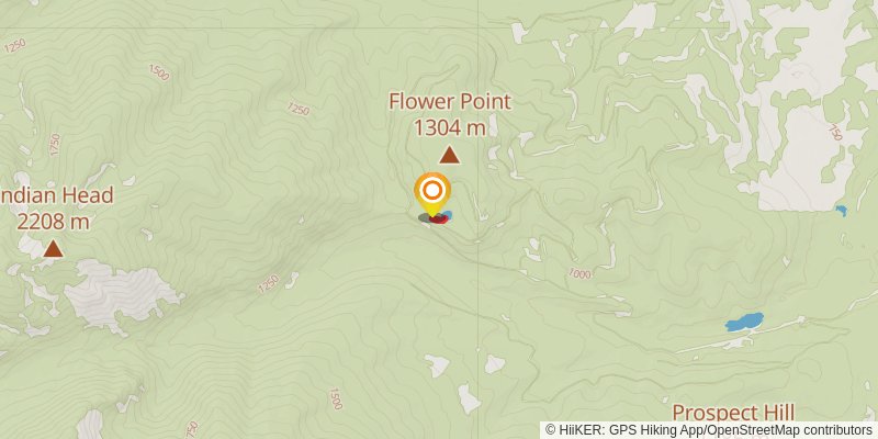Flower Lake Lookout Trail spur 1 Map