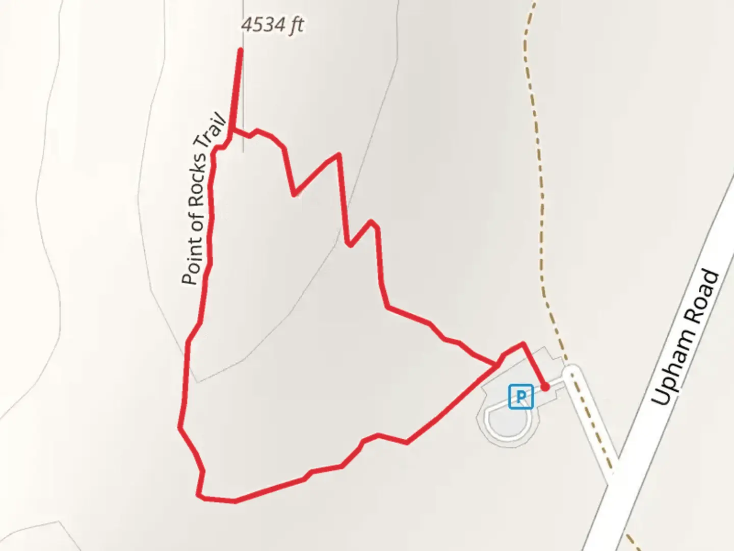 An image depicting the trail Point of Rocks Loop Trail and its surrounding area.