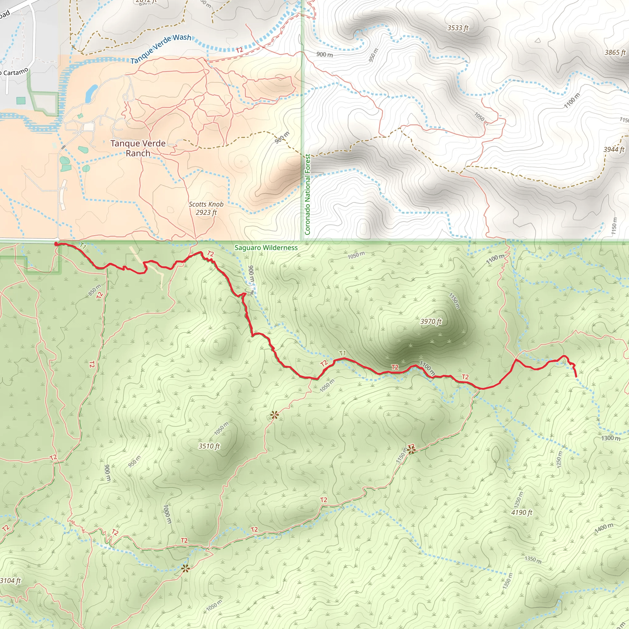 Douglas Spring and Bridal Wreath Falls Trail mobile static map