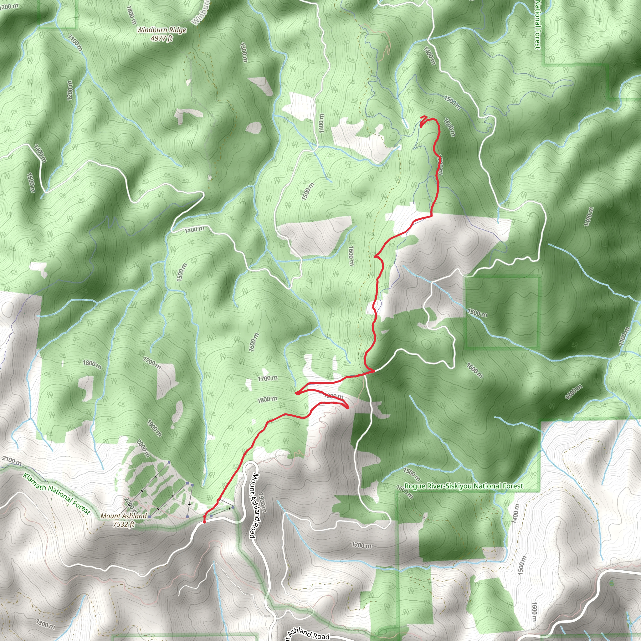 Bull Gap Trail mobile static map