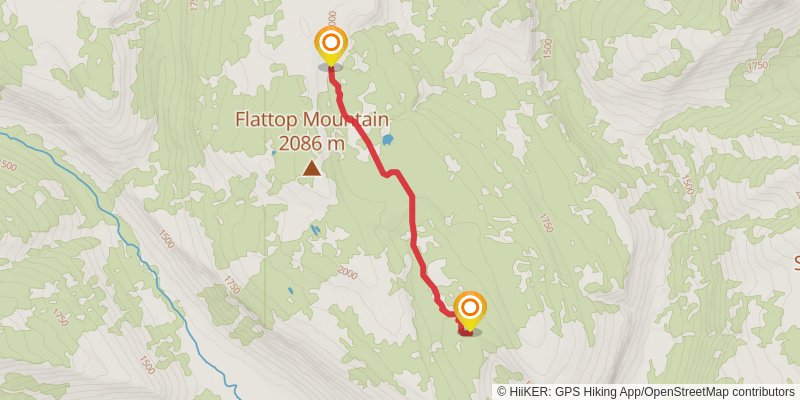Flattop Mountain Trail stage 2 Map