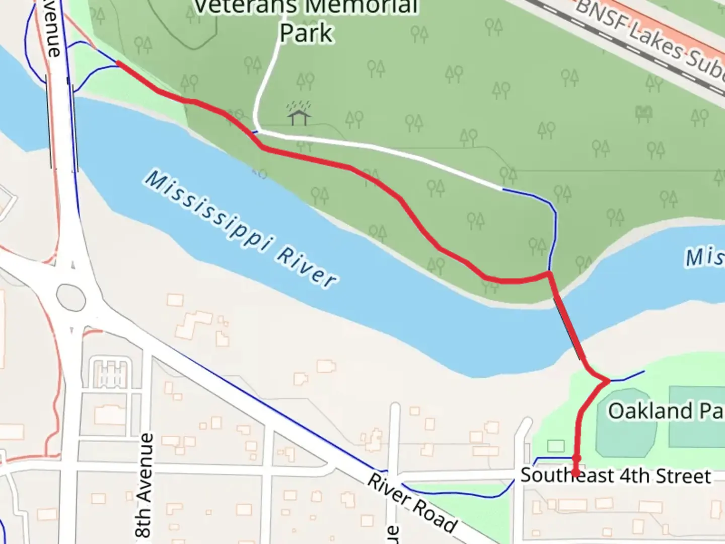 An image depicting the trail Oakland Park and its surrounding area.
