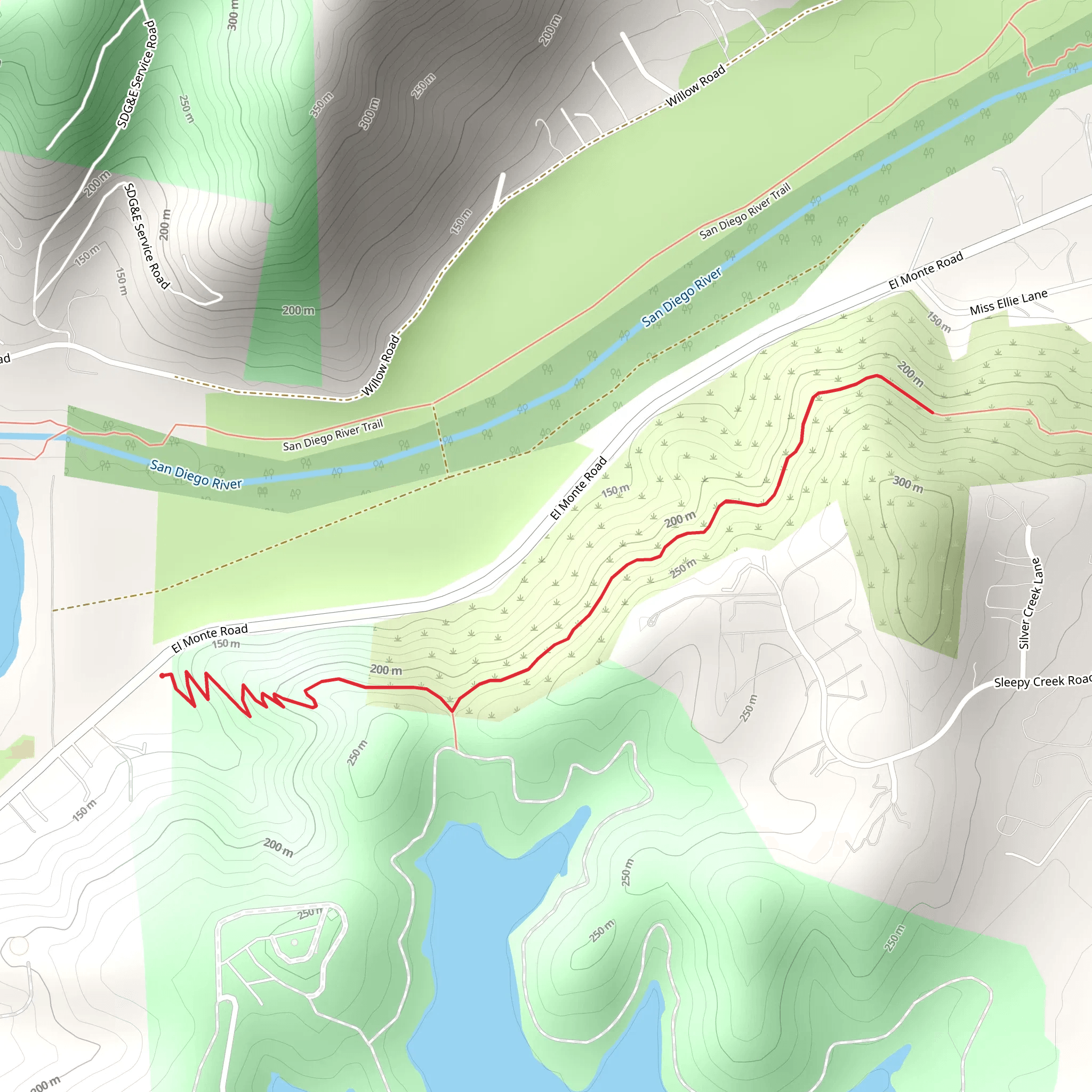 El Monte Road Walk mobile static map