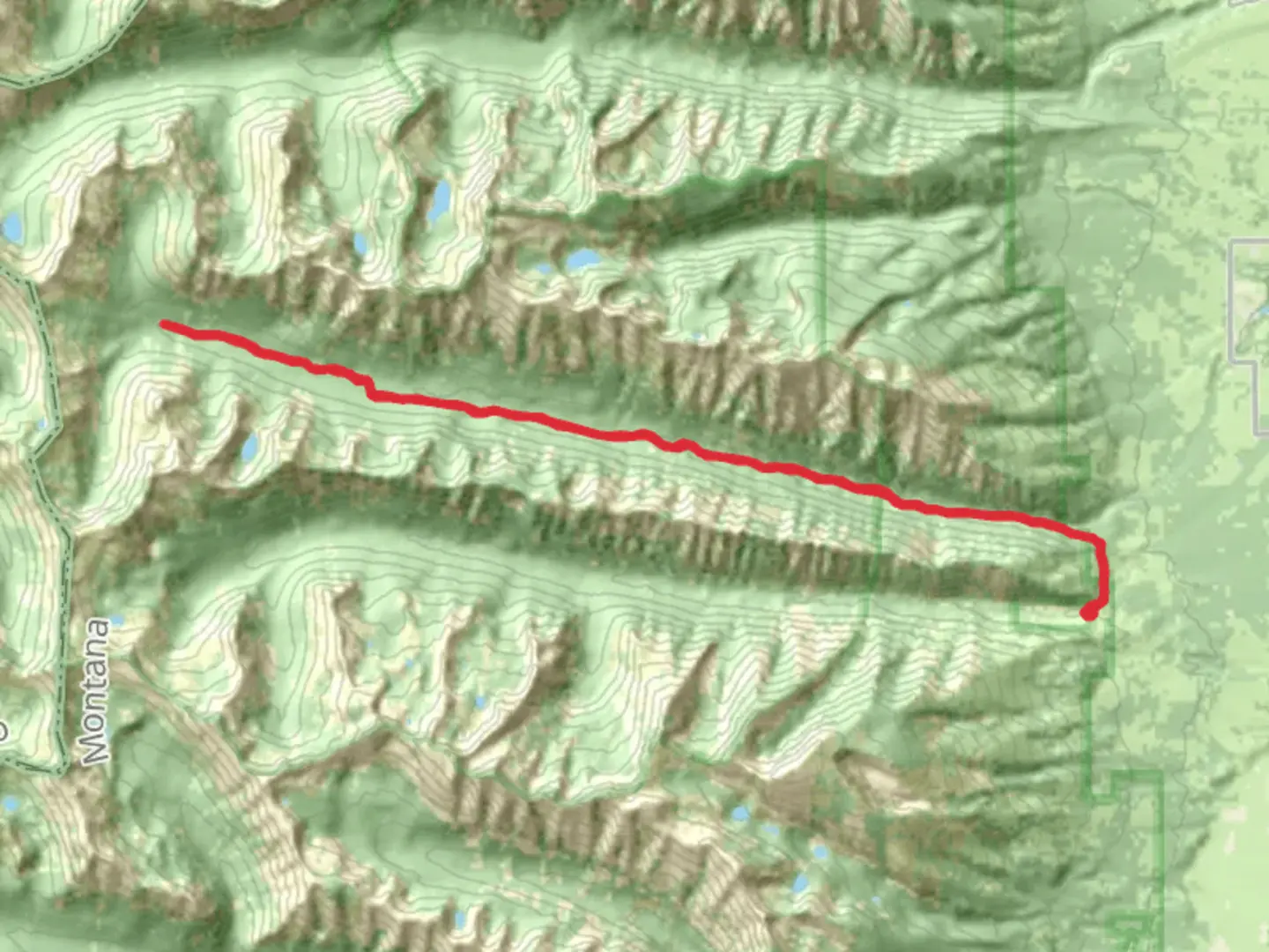 An image depicting the trail Sawtooth Trail and its surrounding area.