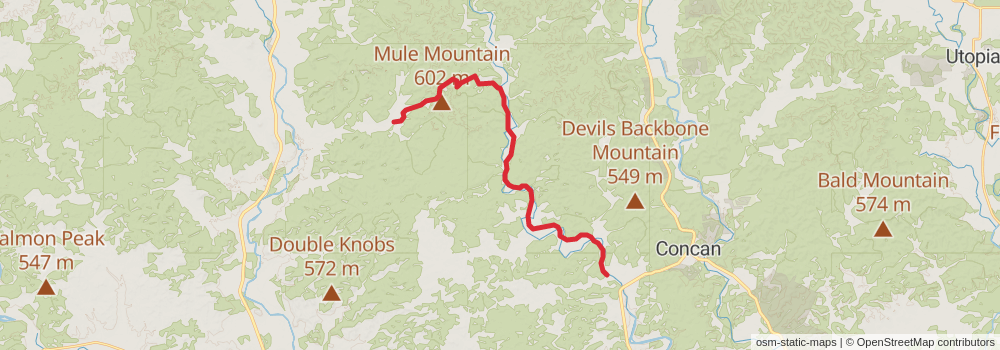 American Perimeter Trail - Texas Primary stage 55 Map