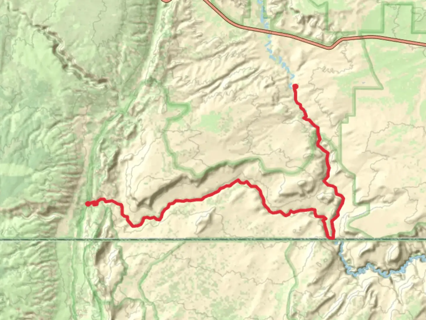An image depicting the trail Buckskin Gulch and Paria River and its surrounding area.