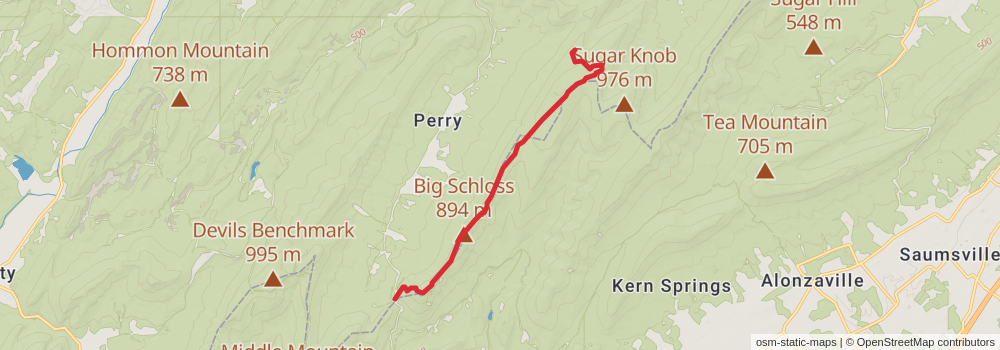 American Perimeter Trail - Southern Appalachian Primary stage 9 Map