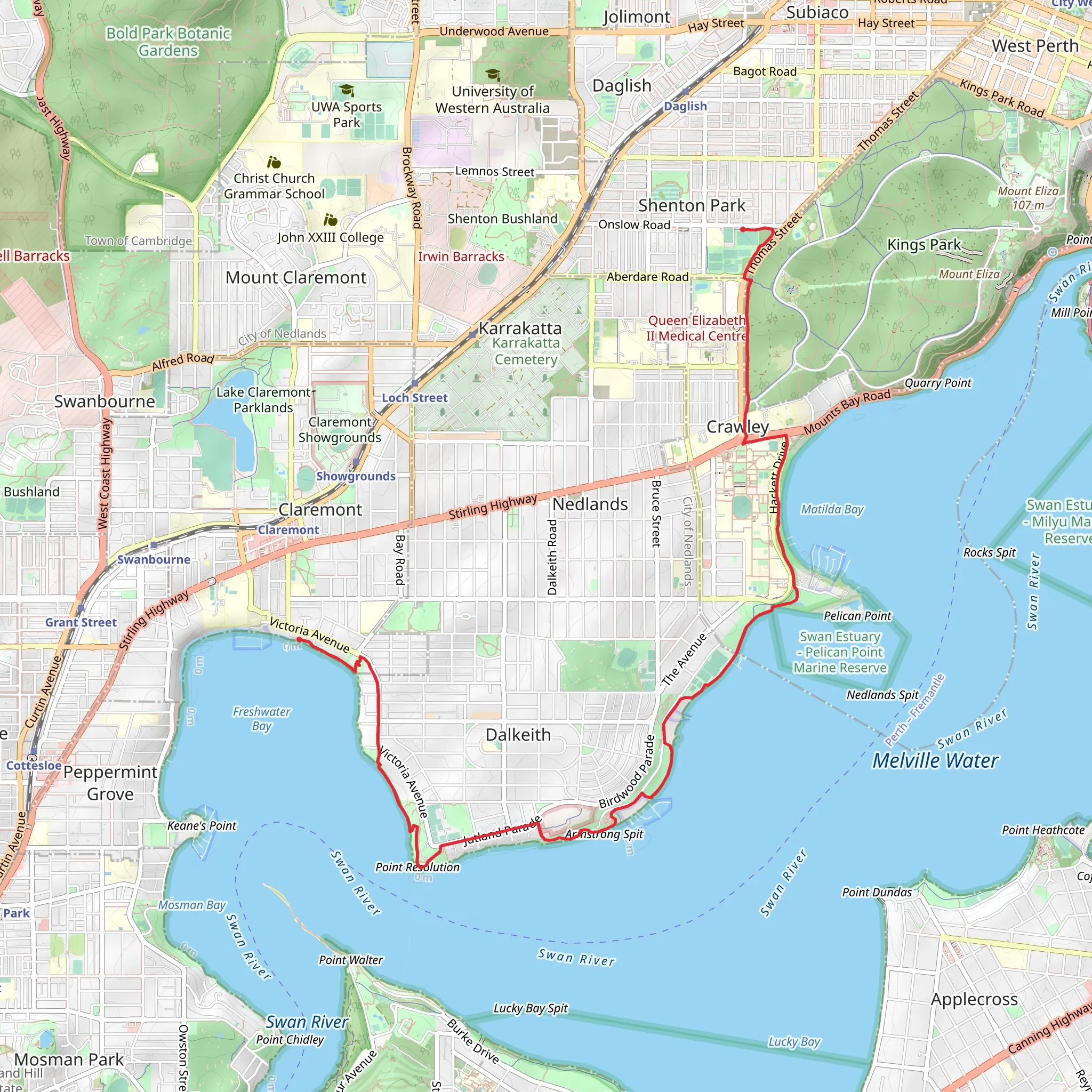 Karda Bidi Walk mobile static map