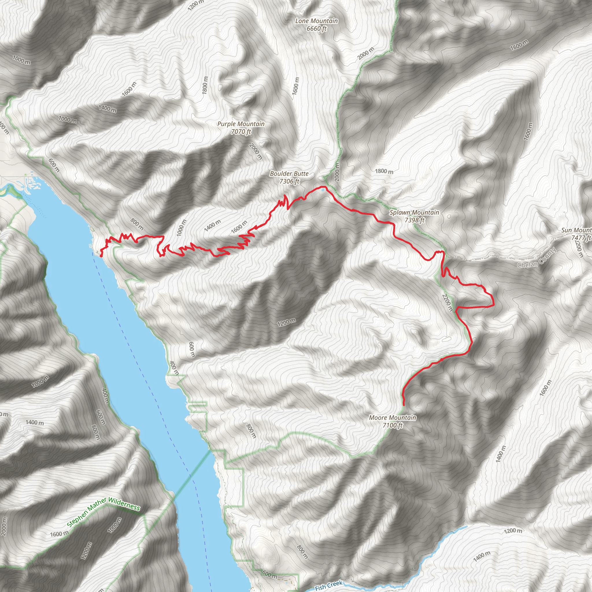 Moore Mountain Trail mobile static map