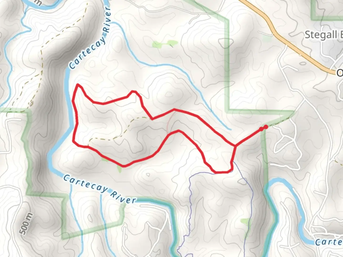 An image depicting the trail Cartecay River Loop Trail and its surrounding area.