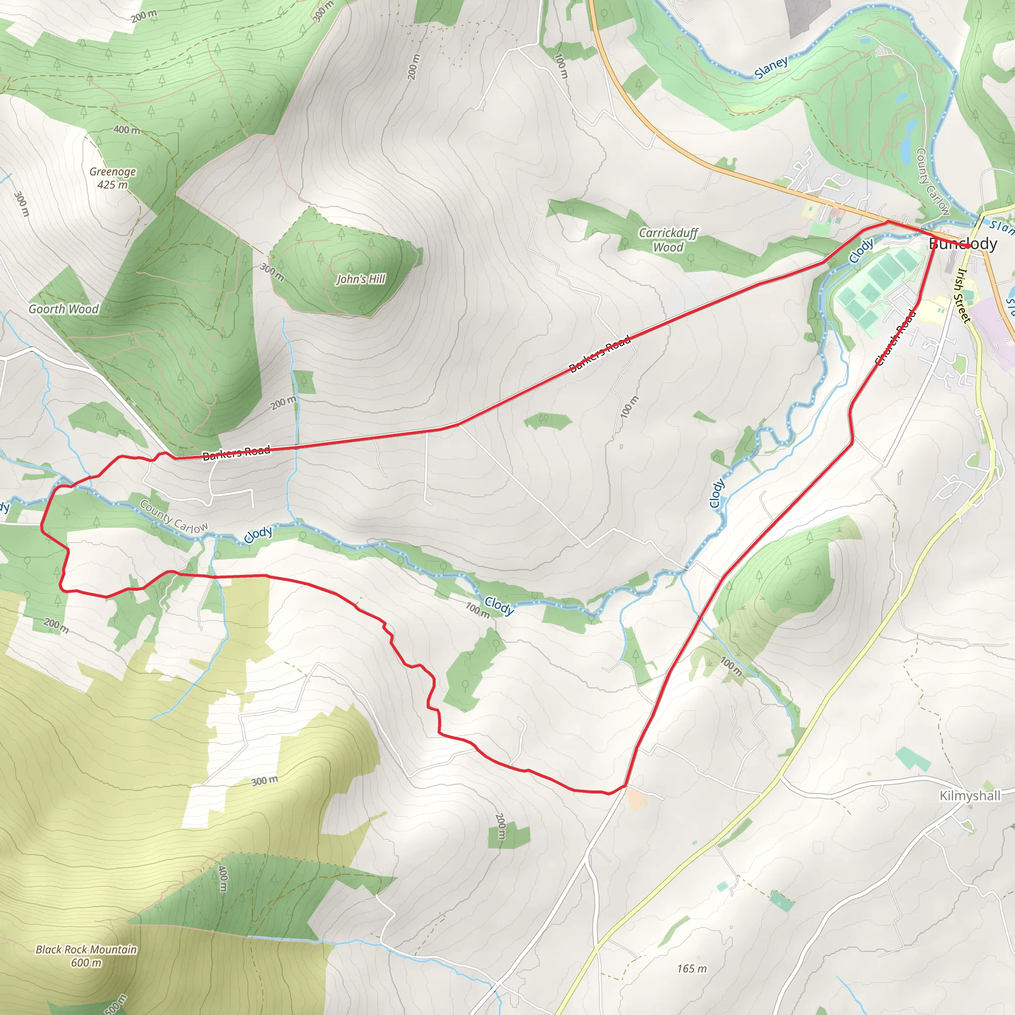 Clody Valley Craan Loop mobile static map