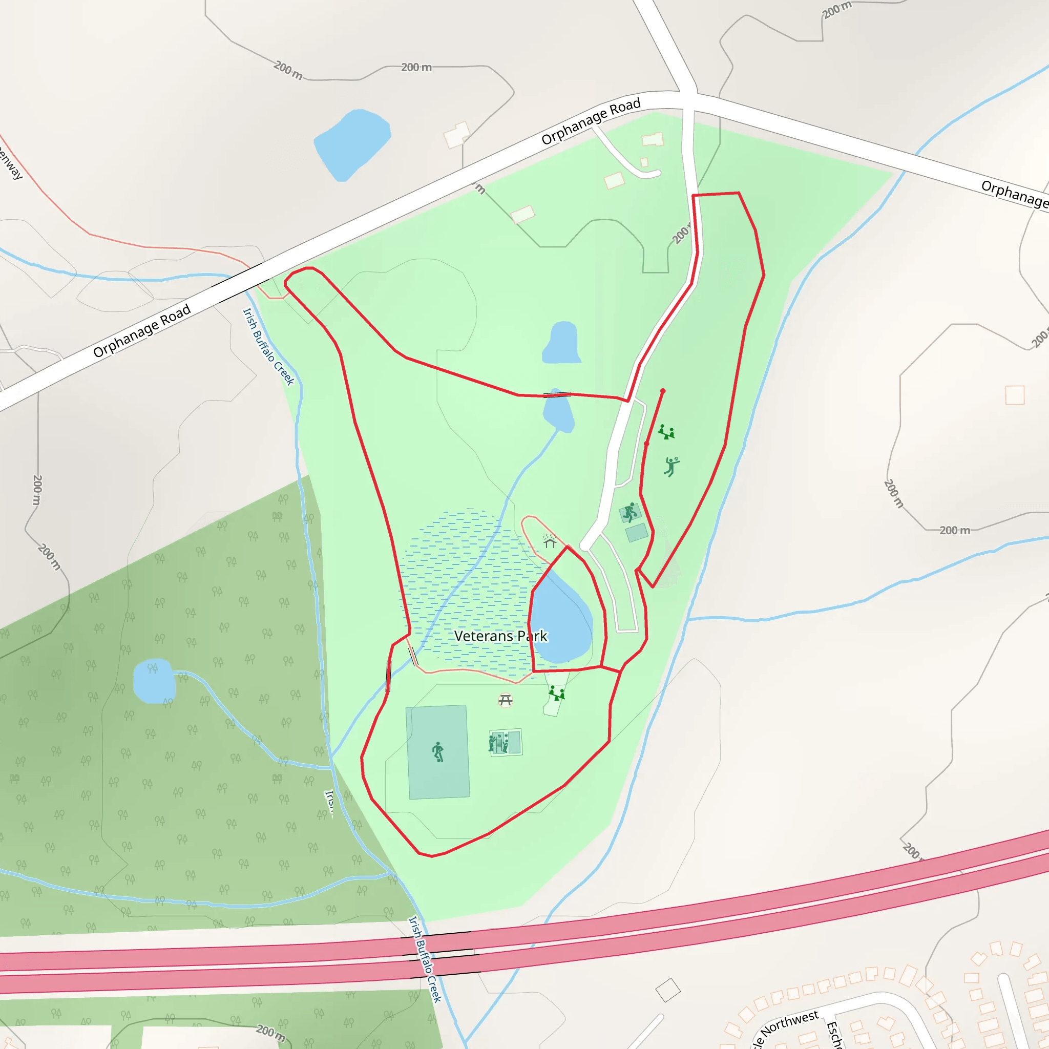 Veterans Park Loop mobile static map