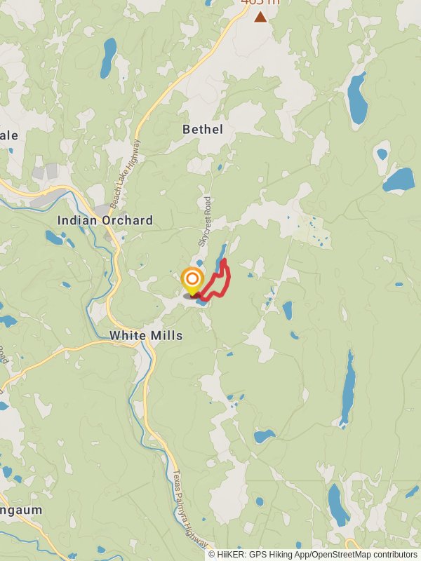 Butcher Pond and Suydam Pond Loop mobile static map