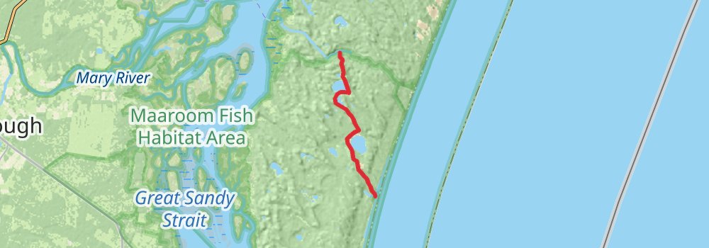 Fraser Island Great Walk stage 4 Map