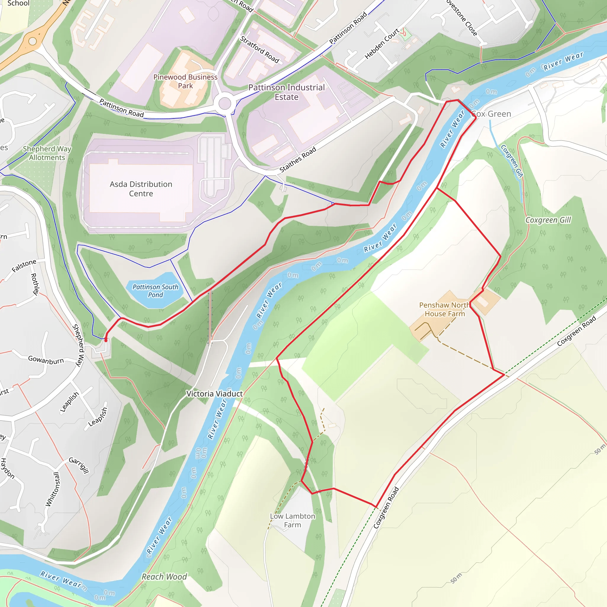 James Steel Park Walk mobile static map