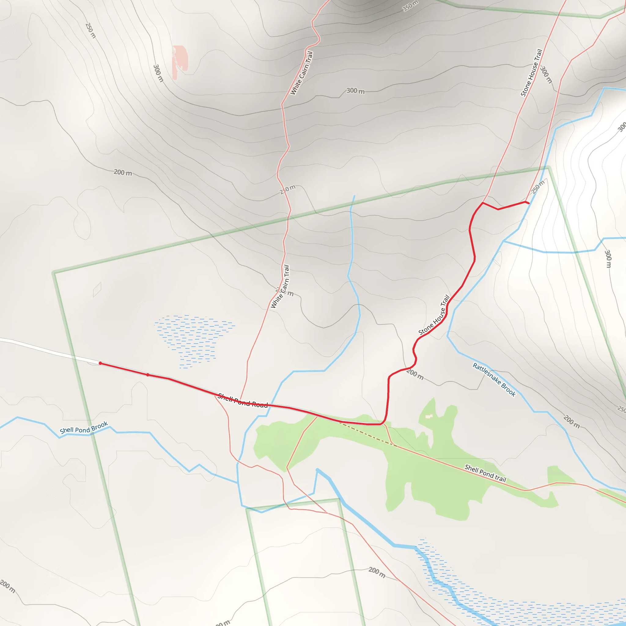 Rattlesnake Brook fom Shell Pond Road mobile static map