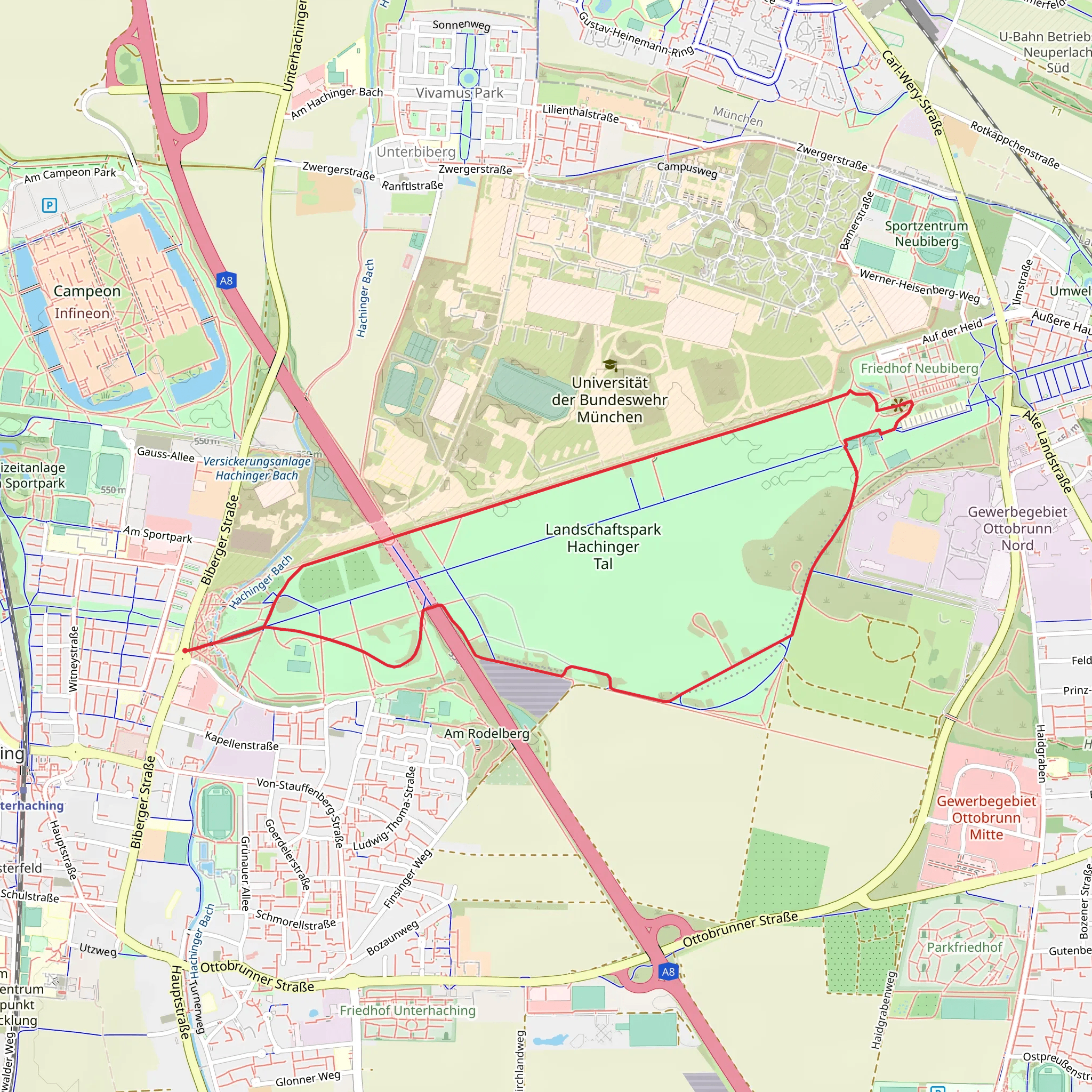 Landschaftspark Hachinger Tal Loop mobile static map