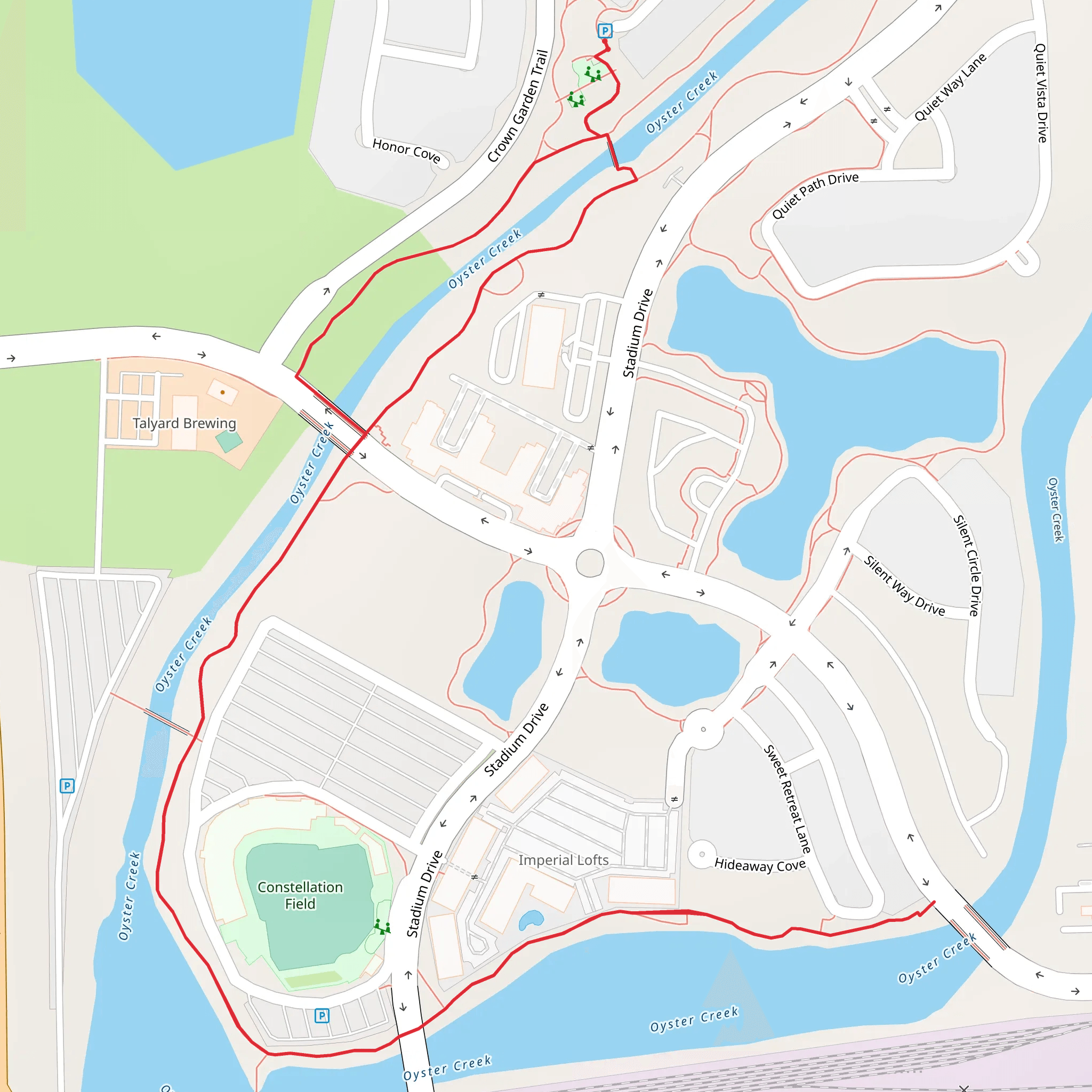 Oyster Creek Loop mobile static map
