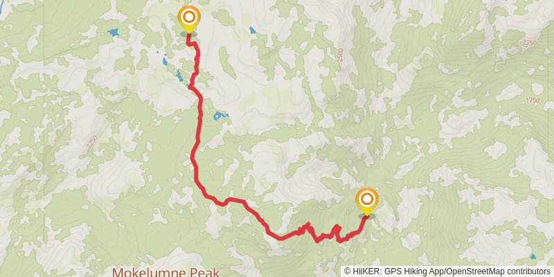 Munson Meadow Trail via Granite Lake - Hidden Lake Trail stage 2 Map