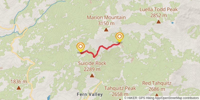 San Jacinto Trail alt 1 Map