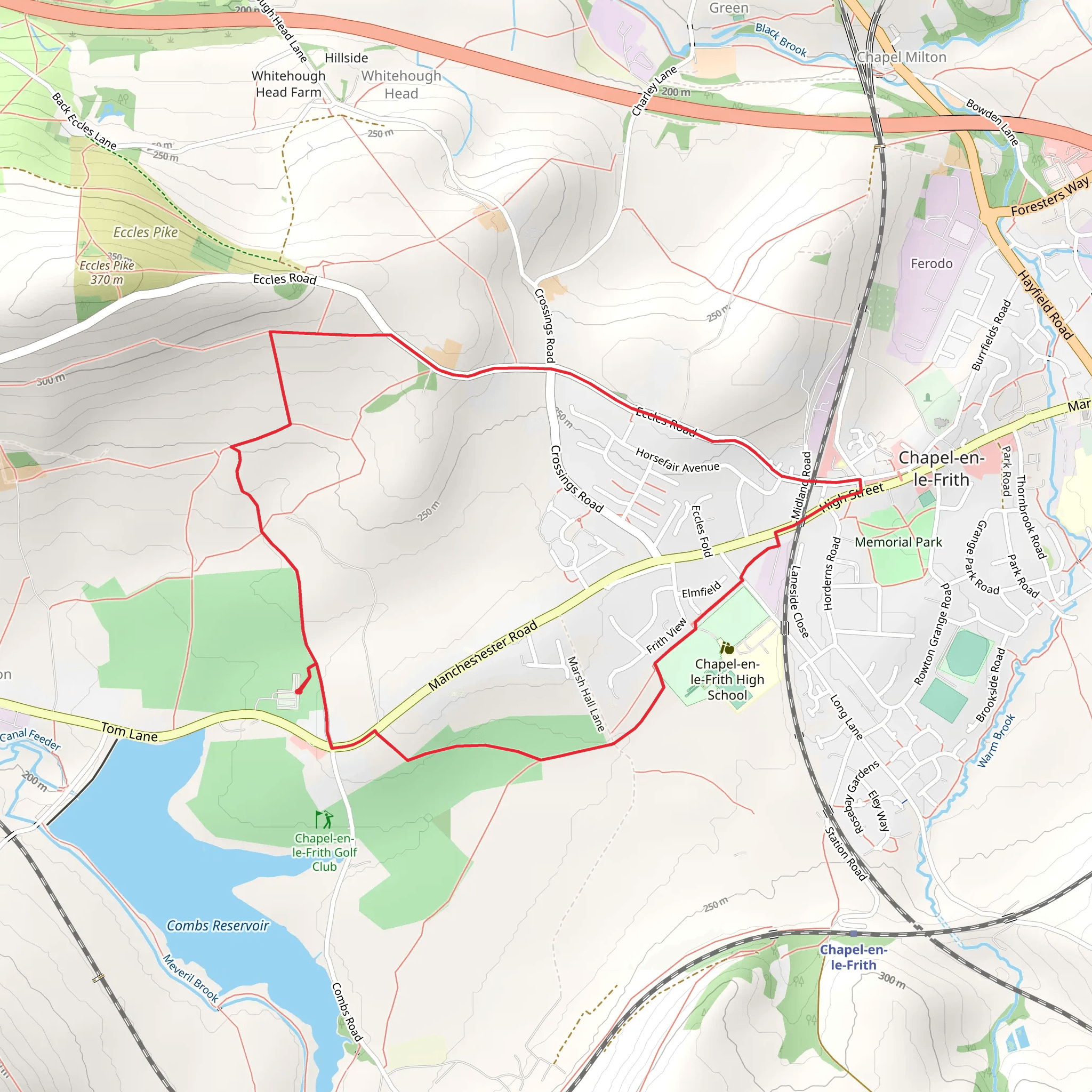 Bradshaw Hall Walk - Chapel-en-le-Frith - Walking Route mobile static map