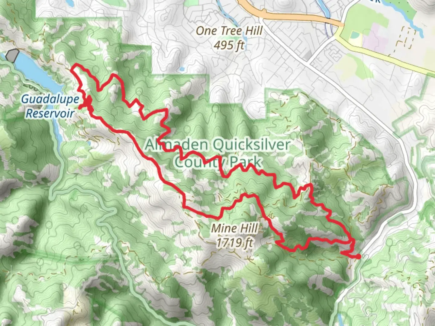 An image depicting the trail English Camp, Mine Hill and Randol Loop Trail and its surrounding area.