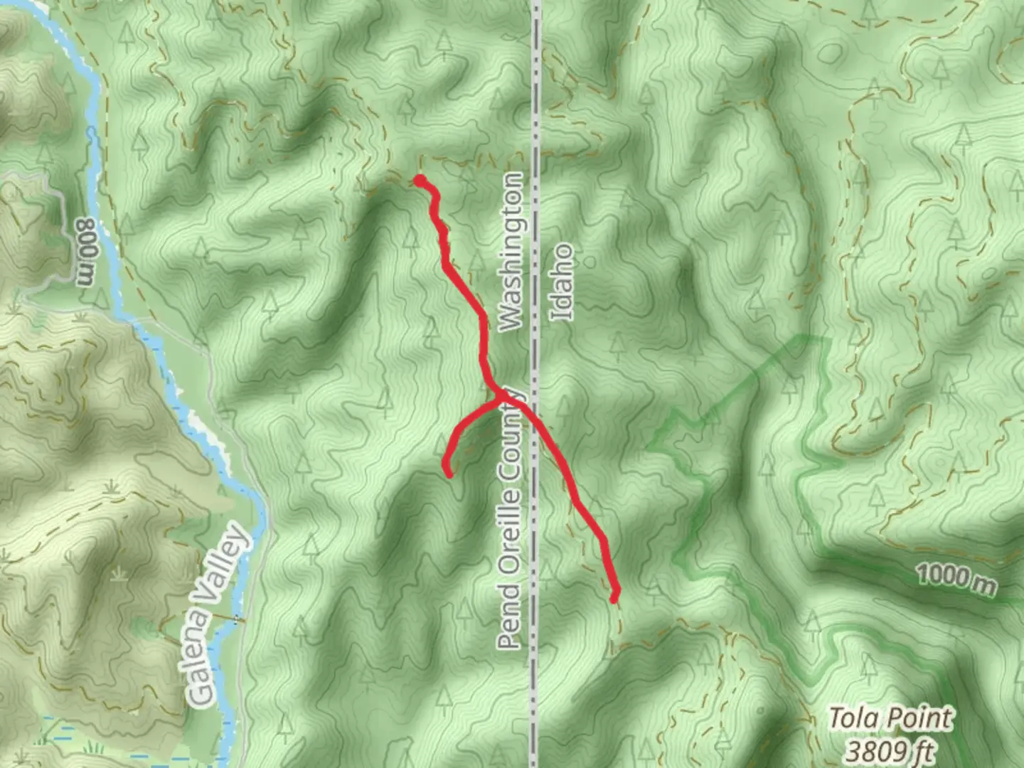 An image depicting the trail Tola Ridge Trail and its surrounding area.