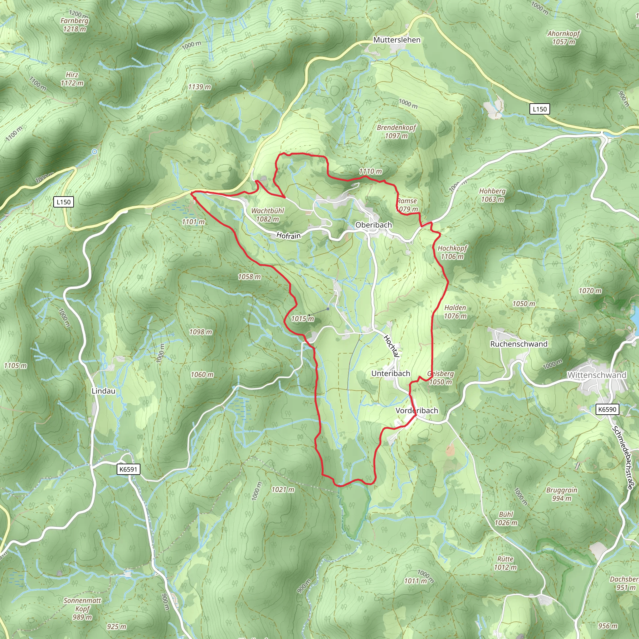 Wachtbühl, Ramsen and Ibacher Moos Loop mobile static map