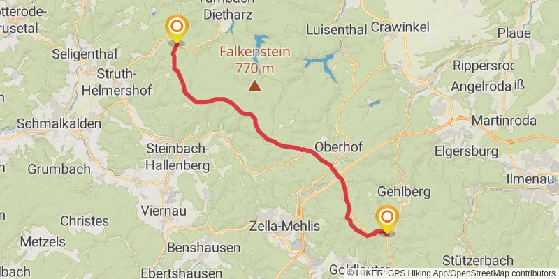 Rennsteig stage 4 Map