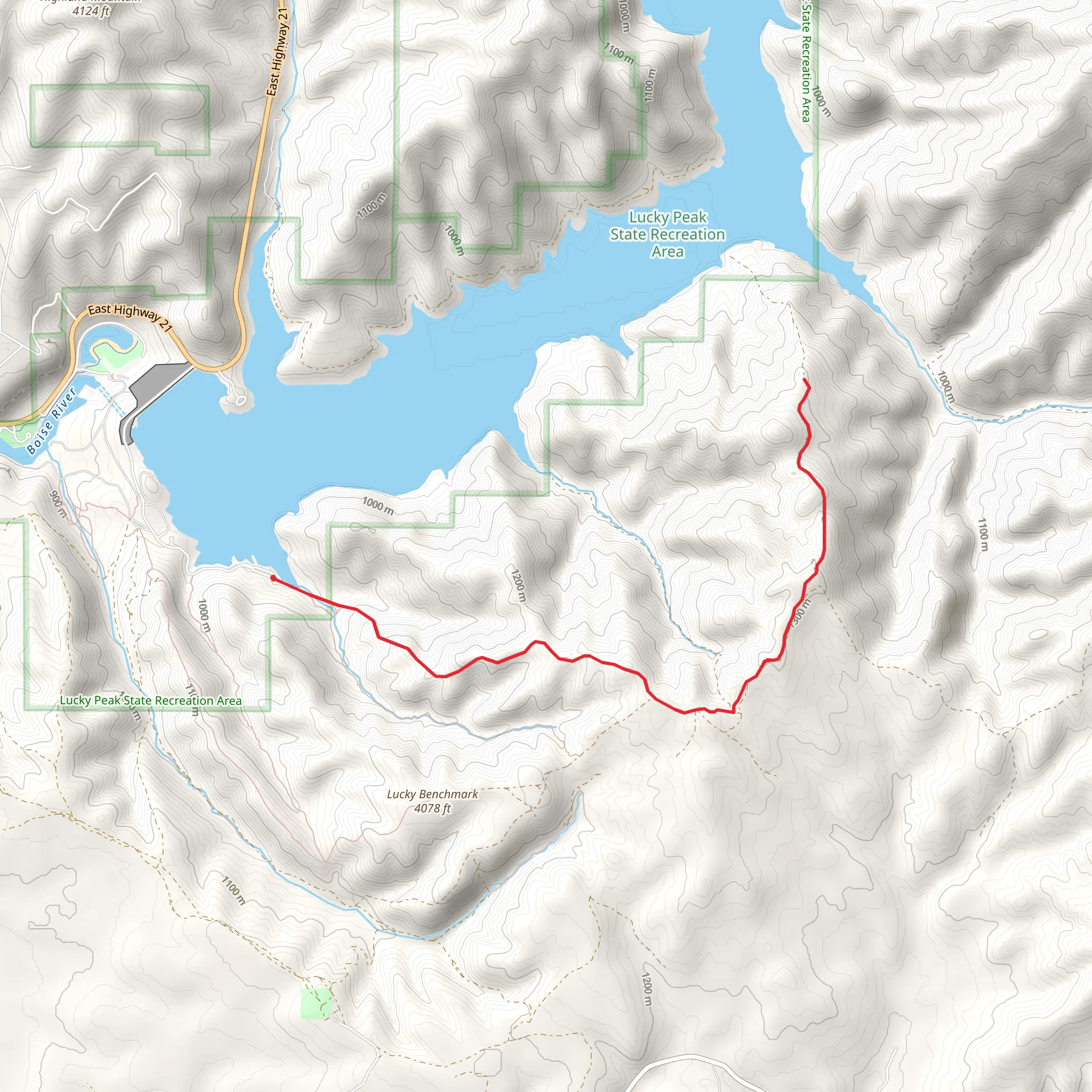 Turner Gulch Out and Back mobile static map
