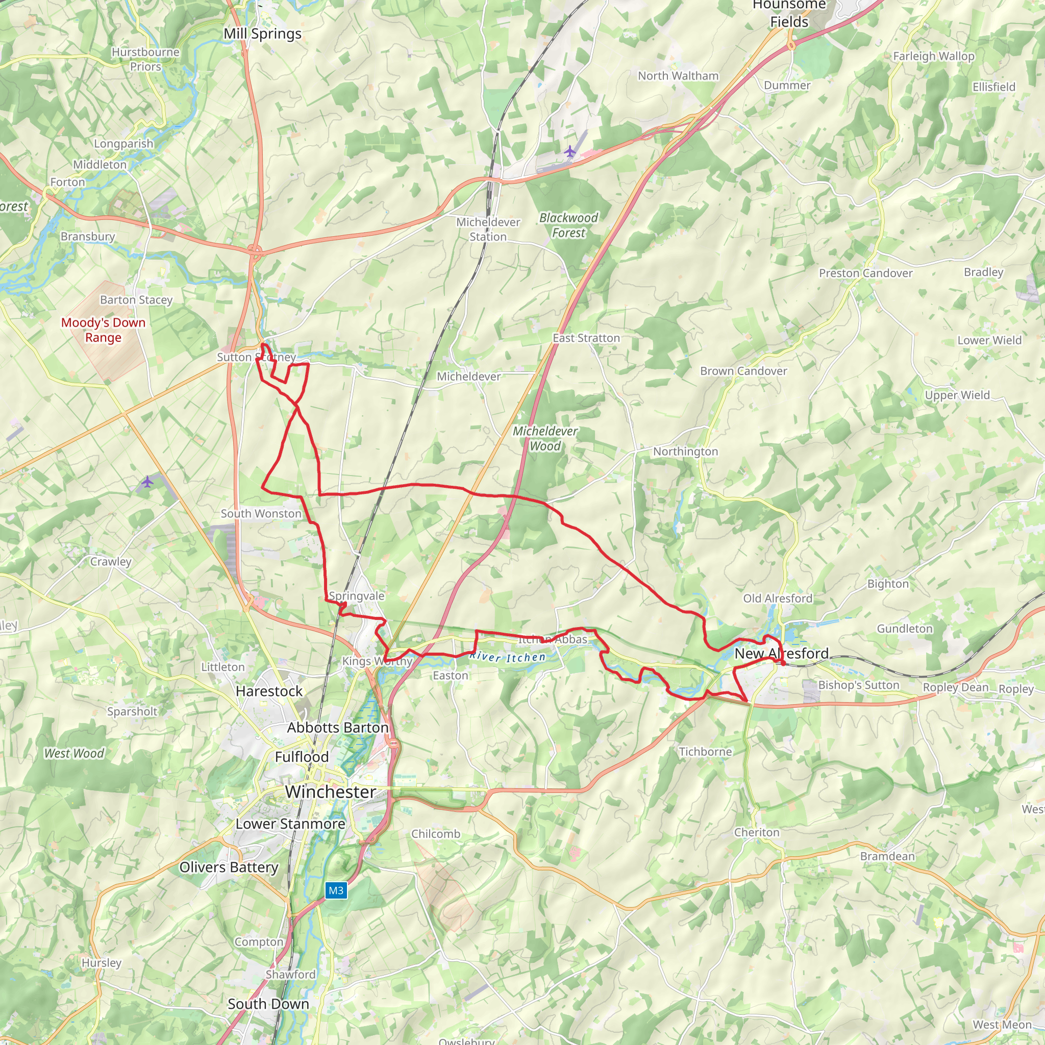 Watercress Way mobile static map