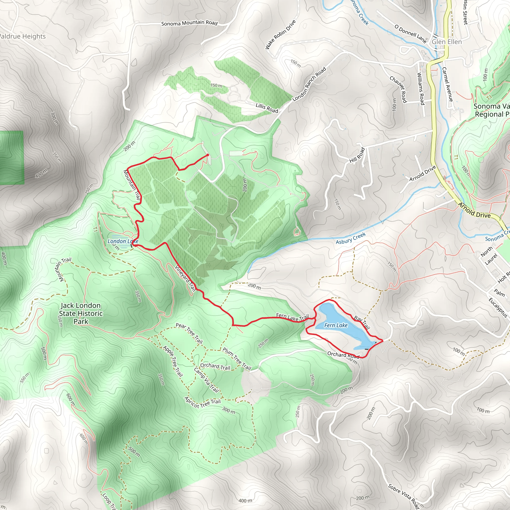 Fern Lake Loop via Mountain Trail mobile static map