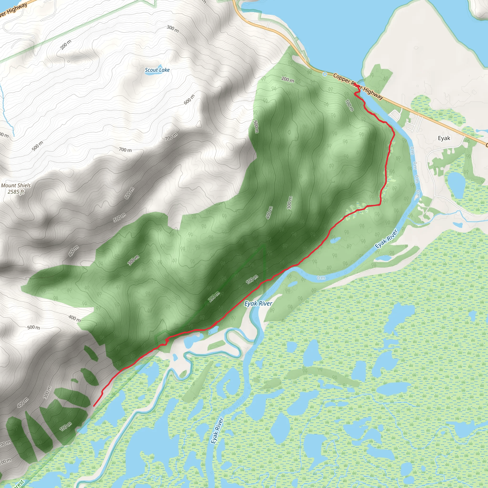 Eyak River Trail mobile static map