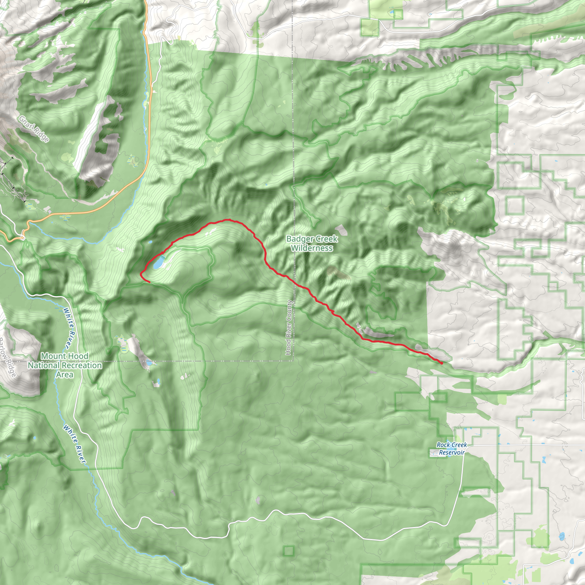 Badger Creek Trail mobile static map