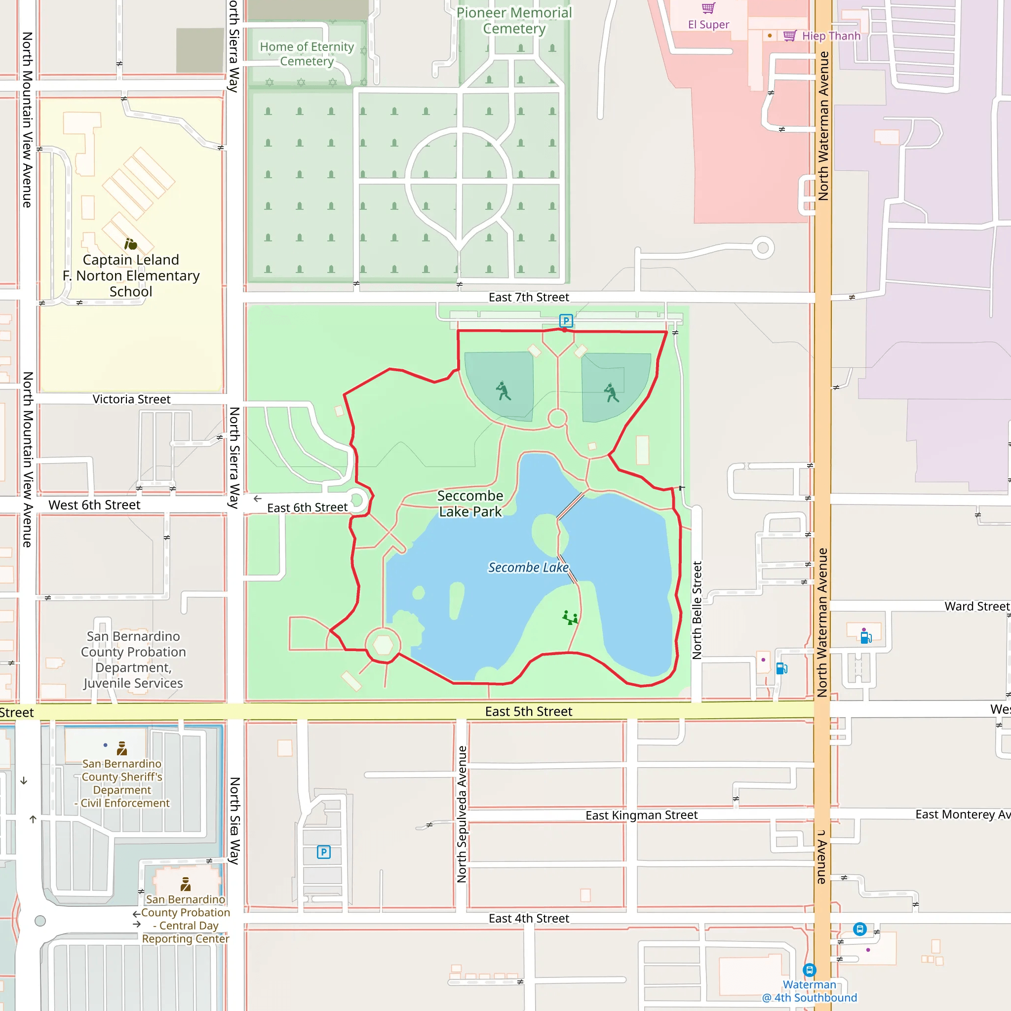 Seccombe Lake Park Loop mobile static map
