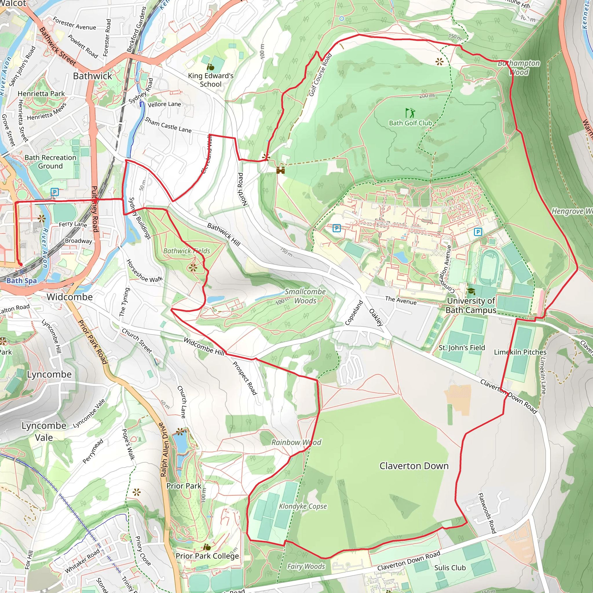 Bath Loop mobile static map