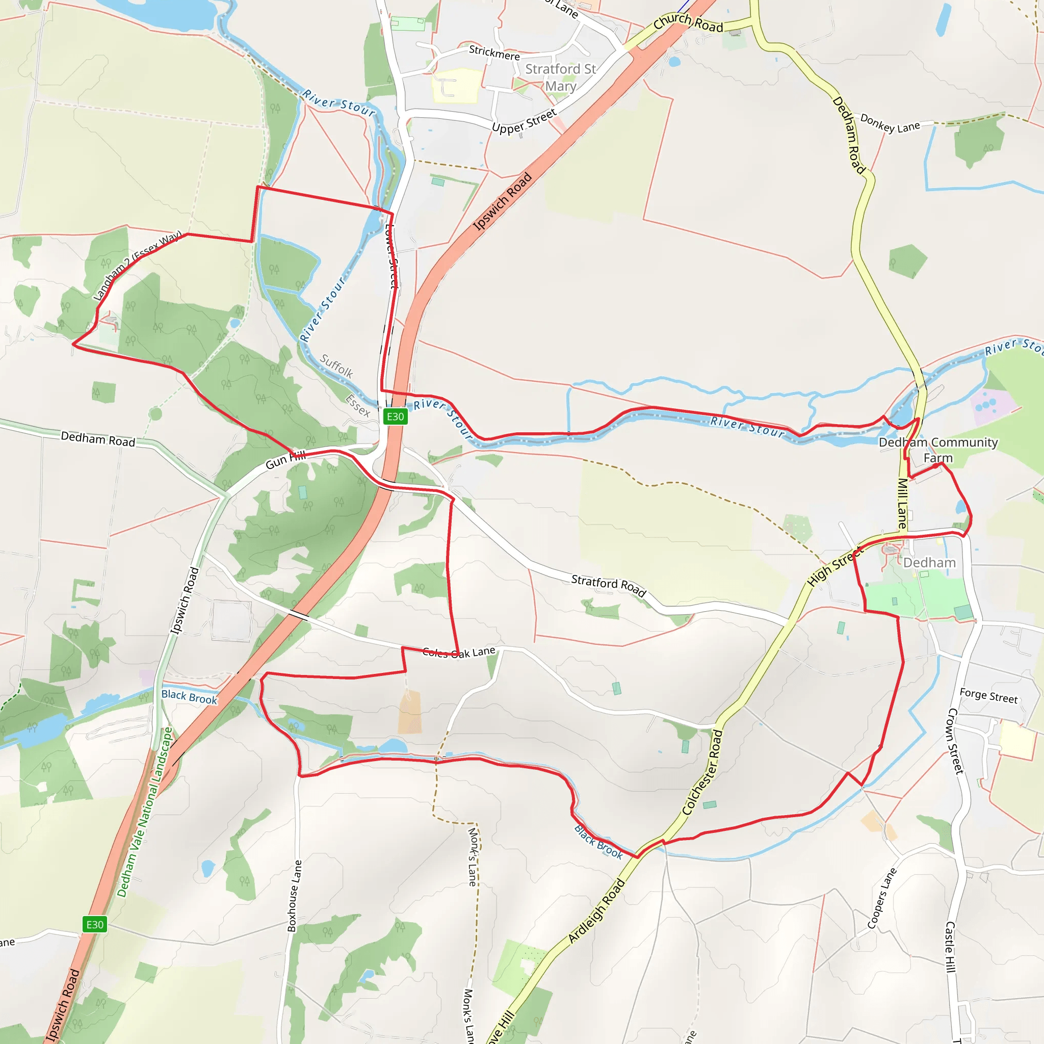 Dedham West Loop mobile static map
